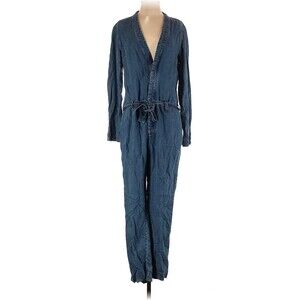 FREE PEOPLE Lou Imperial Blue Denim Jumpsuit - US 4